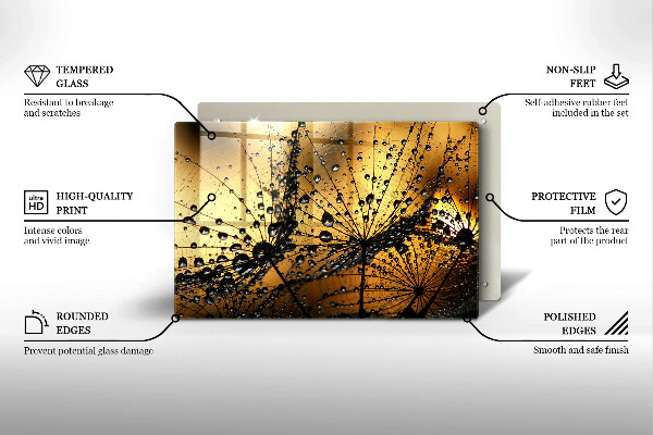 Protection plaque induction Rosée et pissenlits