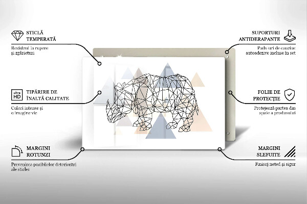 Protection plaque induction Rhinocéros de dessin au trait
