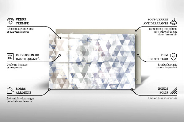 Protection plaque induction Modèle de triangles