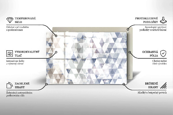 Protection plaque induction Modèle de triangles