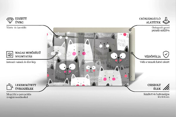 Cache plaque de cuisson Illustration de chats