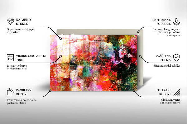 Protection plaque induction Peinture abstraite