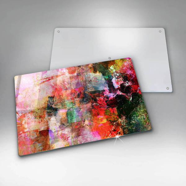 Protection plaque induction Peinture abstraite