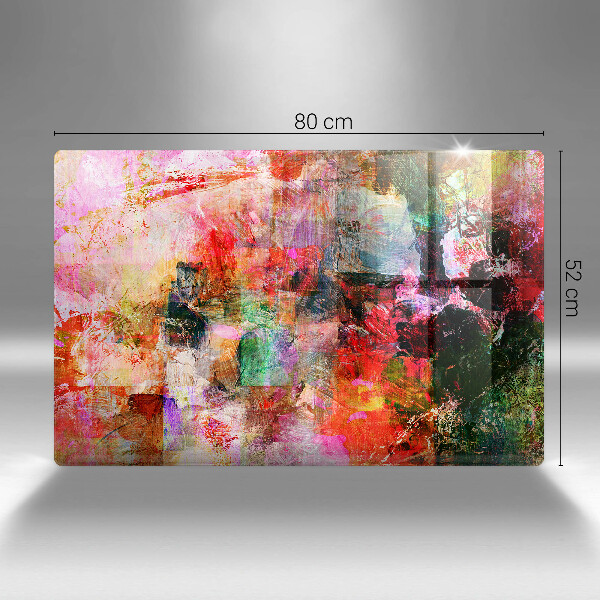 Protection plaque induction Peinture abstraite