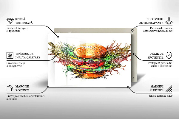 Protection plaque induction Dessin de hamburger