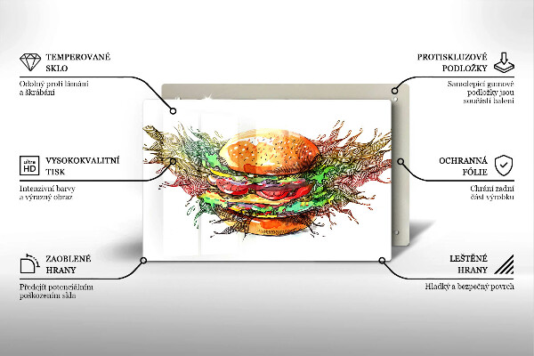 Protection plaque induction Dessin de hamburger