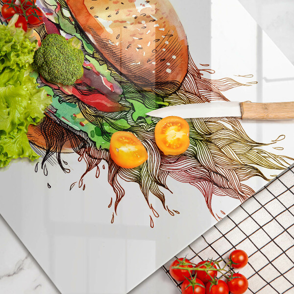 Protection plaque induction Dessin de hamburger