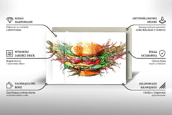 Protection plaque induction Dessin de hamburger