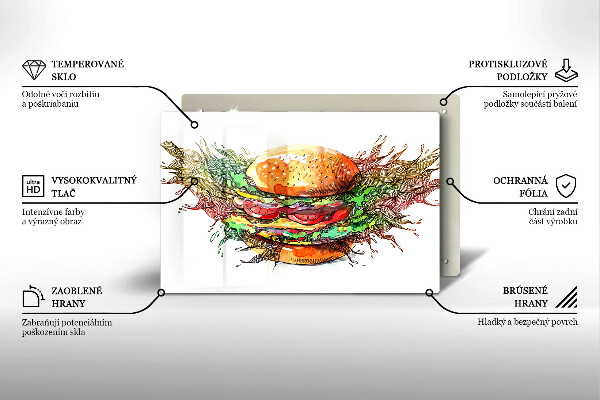 Protection plaque induction Dessin de hamburger