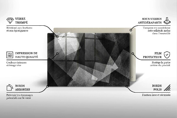 Cache plaque de cuisson Abstraction géométrique