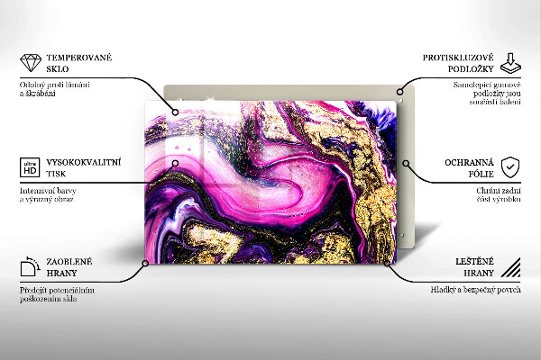 Protège plaque de cuisson Or de conception abstraite