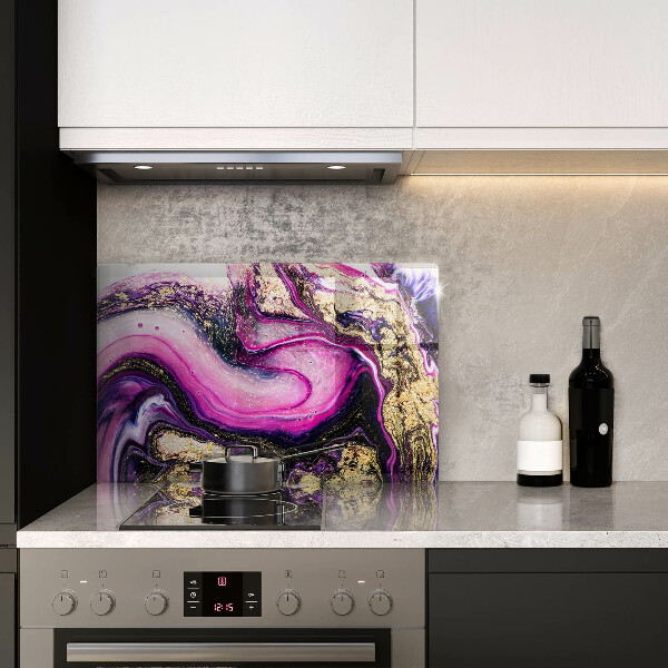 Protège plaque de cuisson Or de conception abstraite