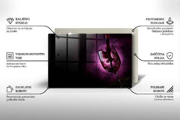 Protection plaque induction Un verre de vin