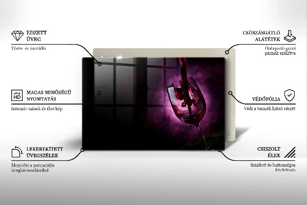 Protection plaque induction Un verre de vin