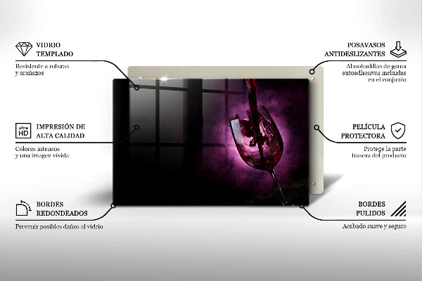 Protection plaque induction Un verre de vin