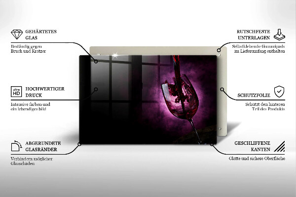 Protection plaque induction Un verre de vin