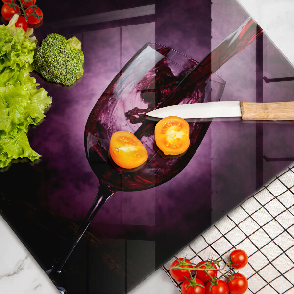 Protection plaque induction Un verre de vin