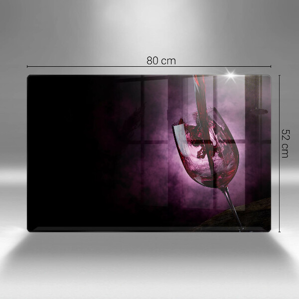 Protection plaque induction Un verre de vin