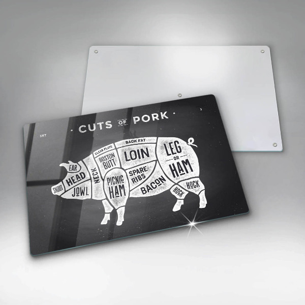 Cache plaque de cuisson Viande de porc porc