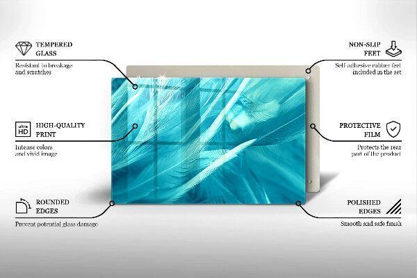 Cache plaque de cuisson Plumes délicates