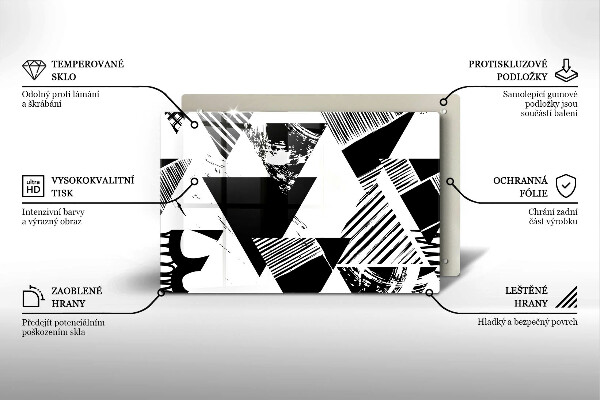 Cache plaque de cuisson Triangles géométriques