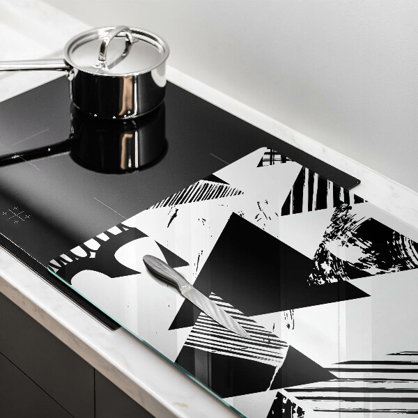 Cache plaque de cuisson Triangles géométriques