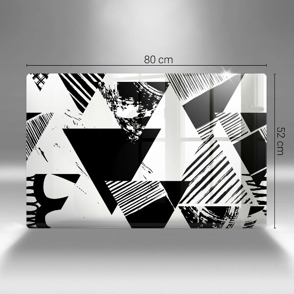 Cache plaque de cuisson Triangles géométriques