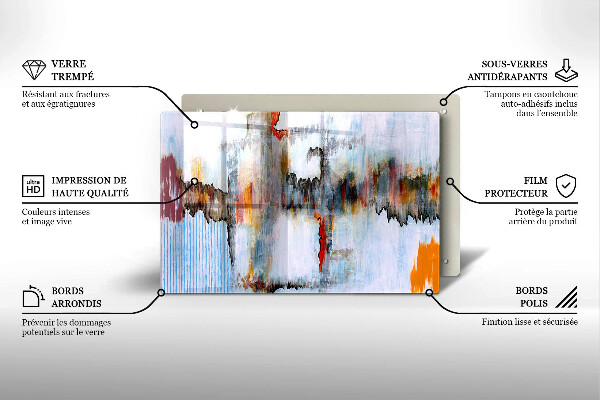 Protection plaque induction Peintures abstraites
