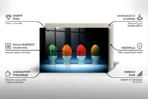 Protection plaque induction Oeufs de fruits abstraits
