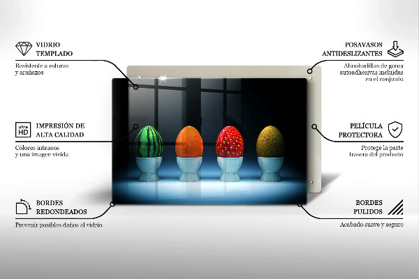 Protection plaque induction Oeufs de fruits abstraits