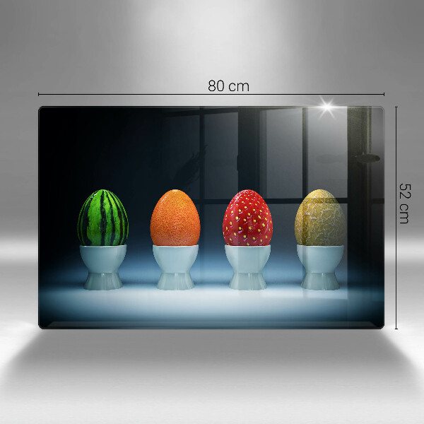 Protection plaque induction Oeufs de fruits abstraits