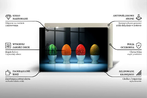 Protection plaque induction Oeufs de fruits abstraits