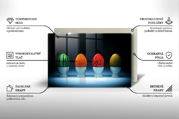 Protection plaque induction Oeufs de fruits abstraits