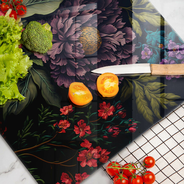 Cache plaque de cuisson Belles fleurs