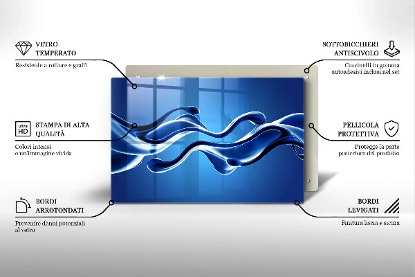 Protège plaque de cuisson Abstraction fluide