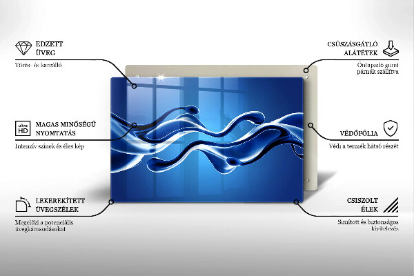 Protège plaque de cuisson Abstraction fluide