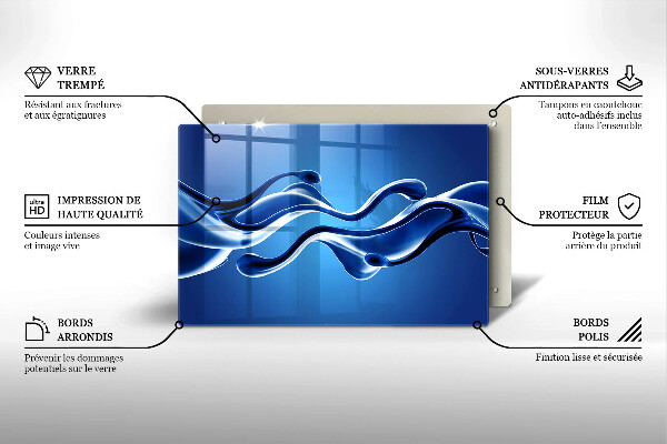 Protège plaque de cuisson Abstraction fluide
