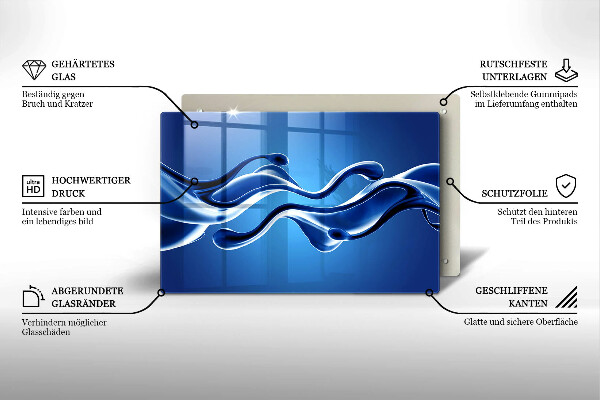 Protège plaque de cuisson Abstraction fluide