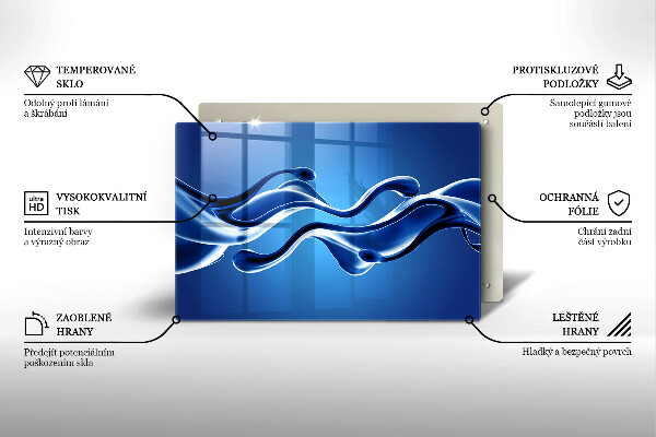 Protège plaque de cuisson Abstraction fluide
