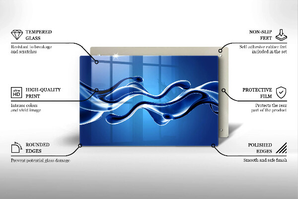 Protège plaque de cuisson Abstraction fluide