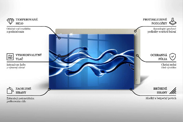 Protège plaque de cuisson Abstraction fluide
