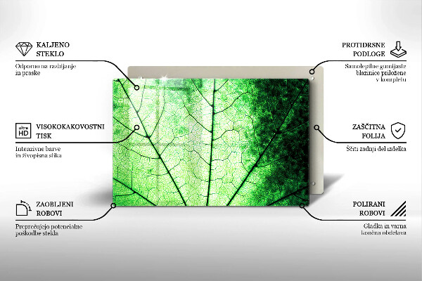 Protection plaque induction Feuille de veine décorative