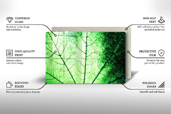 Protection plaque induction Feuille de veine décorative