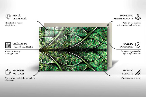 Protection plaque induction Structure des nervures des feuilles