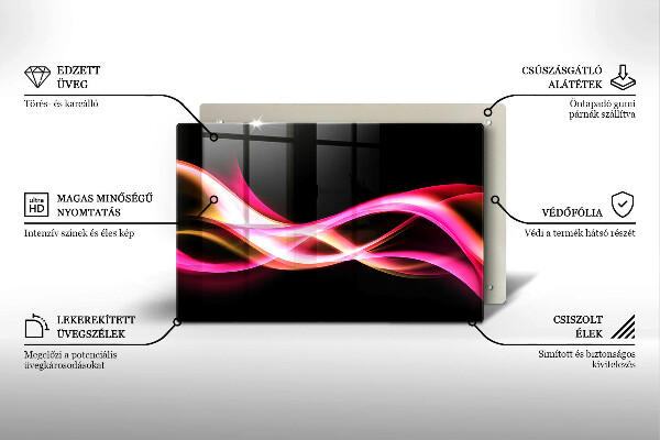 Protection plaque induction Fumée de néon abstraite