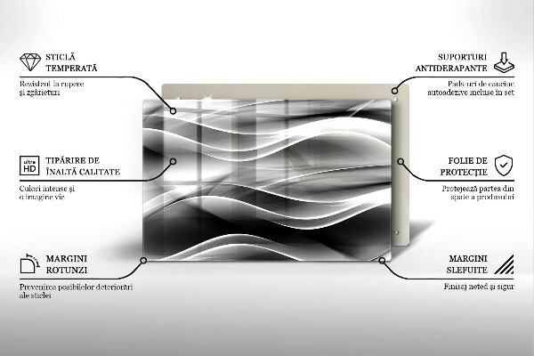 Protection plaque induction Lignes abstraites de fumée