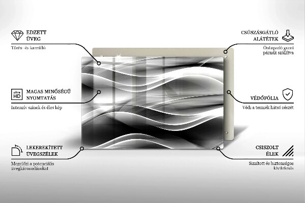 Protection plaque induction Lignes abstraites de fumée