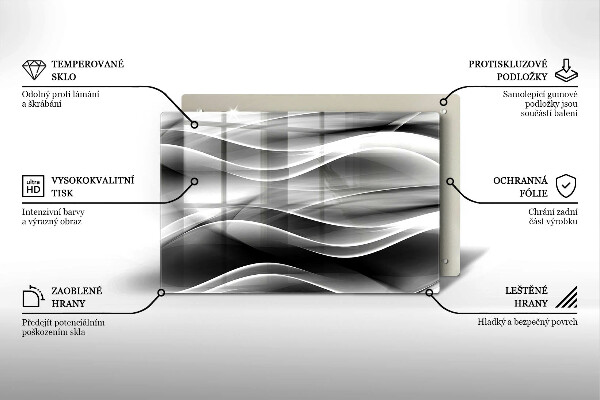 Protection plaque induction Lignes abstraites de fumée
