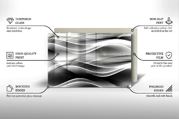 Protection plaque induction Lignes abstraites de fumée