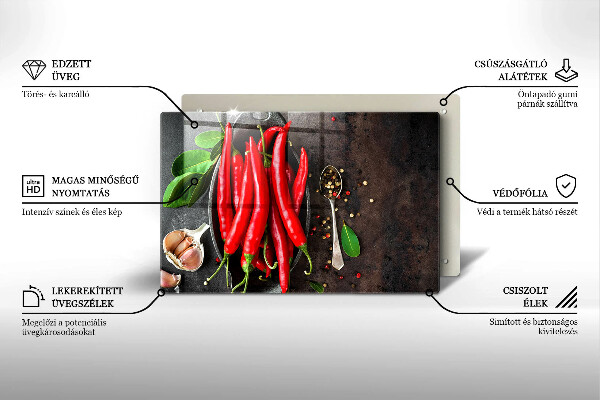 Protection plaque induction Piments rouges